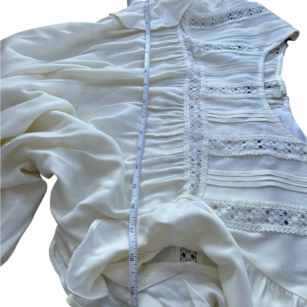 Anthropologie Mare Mare NWT Ivory Victorian Boho Romper XS Summer Romantic Cream - Picture 14 of 15